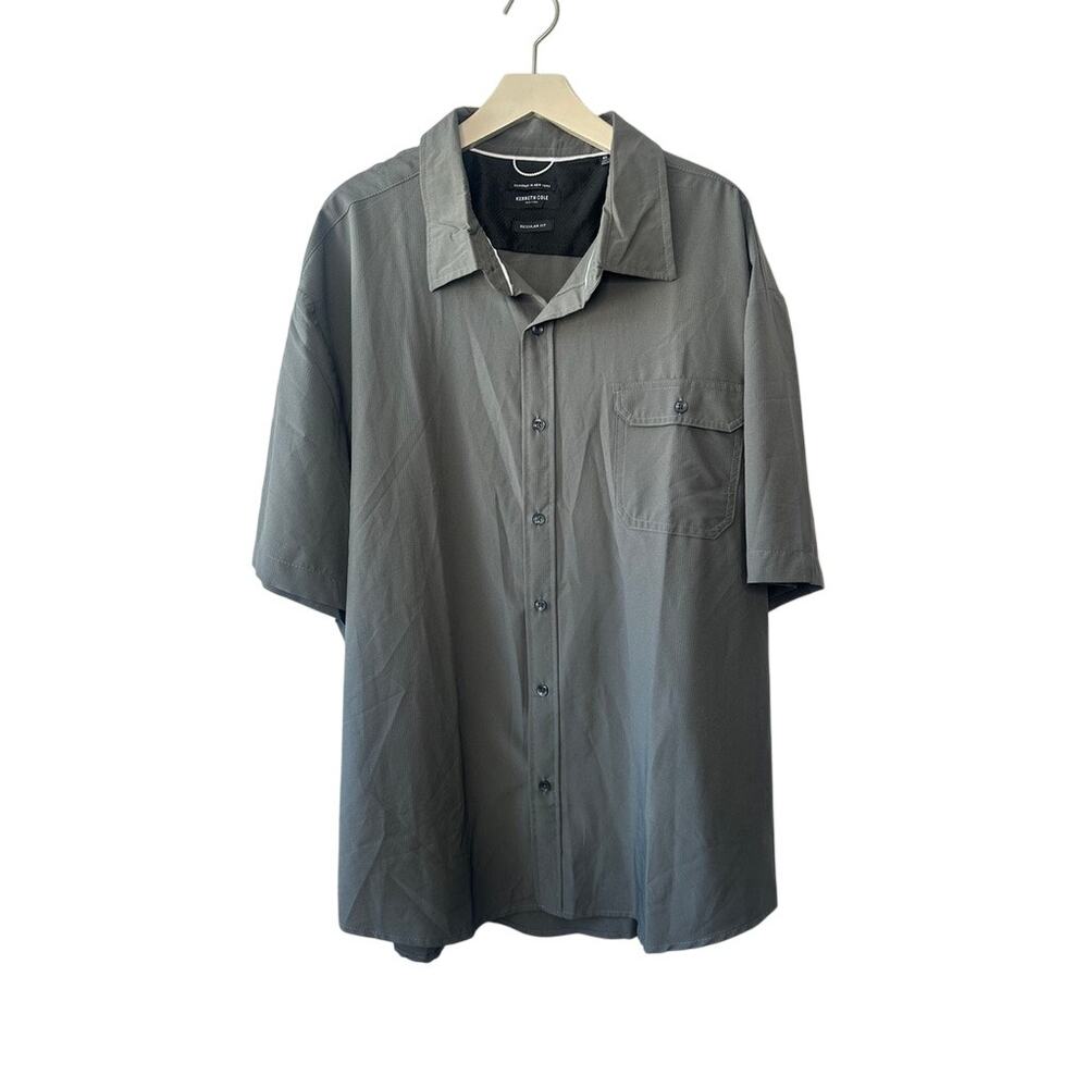 Kenneth Cole Regular Fit Lightweight Breathable Button Down Shirt 4X